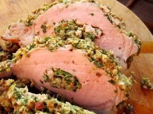 roti de porc aux pistaches