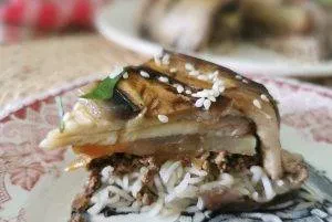 Maqlouba riz aubergines