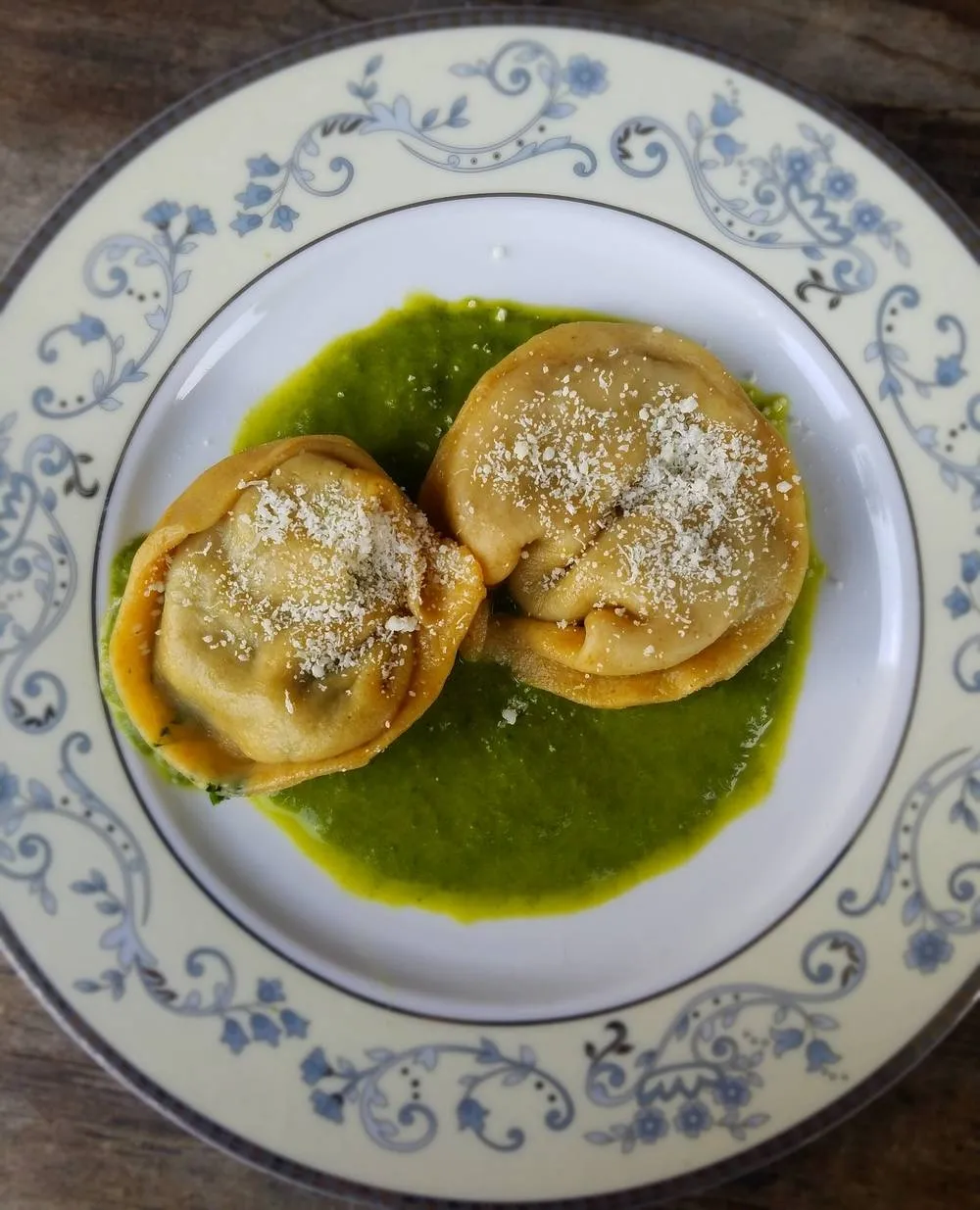 Ravioles brousse crème d'orties